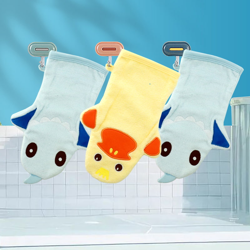 Handdoek hangend verdikt pop absorberend sneldrogend niet-afstotend kleine vierkante handdoek kinderhanddoek cartoon zacht